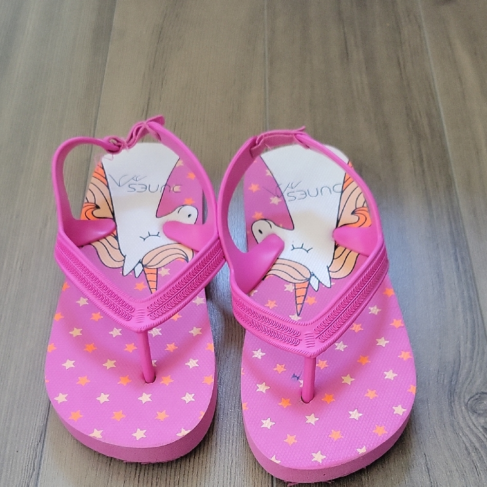 Pink Unicorn Kids Flip Flops